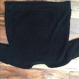 Black Fuzzy Sherpa Sweater